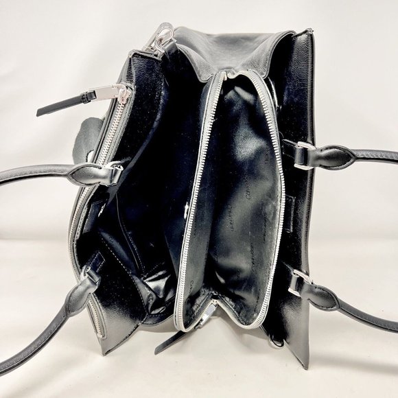 Calvin Klein Black Faux Leather Tablet / Business / Oversize Purse Convertible - Picture 10 of 13